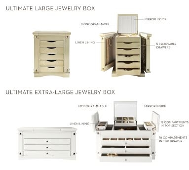 Ultimate Jewelry Box, Antique White - Image 1