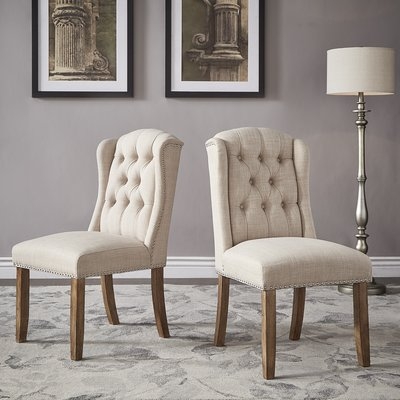 Deja Wing Back Upholstered Dining Chair (set of 2) - Image 0