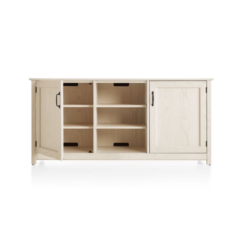 Ainsworth Cream 64" Media Console with Glass/Wood Doors - Image 3