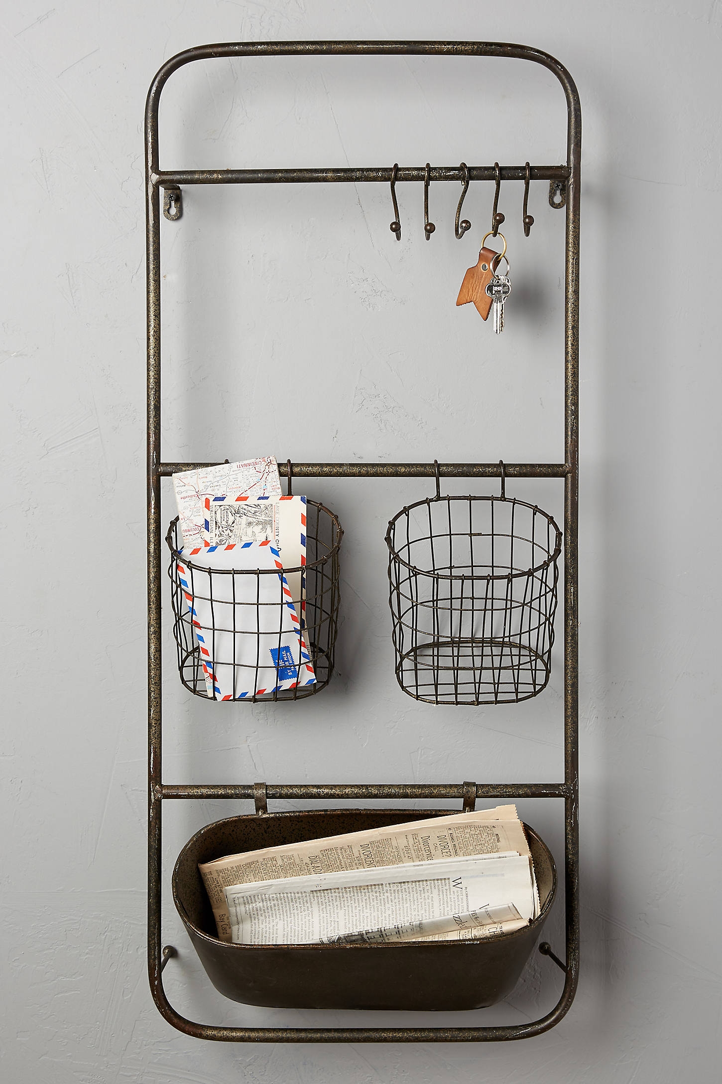 Iron Entryway Shelf Set By Anthropologie in Grey - Image 0
