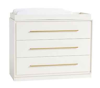 Art Deco Dresser &amp; Topper Set, Simply White, Unlimited Flat Rate Delivery - Image 0