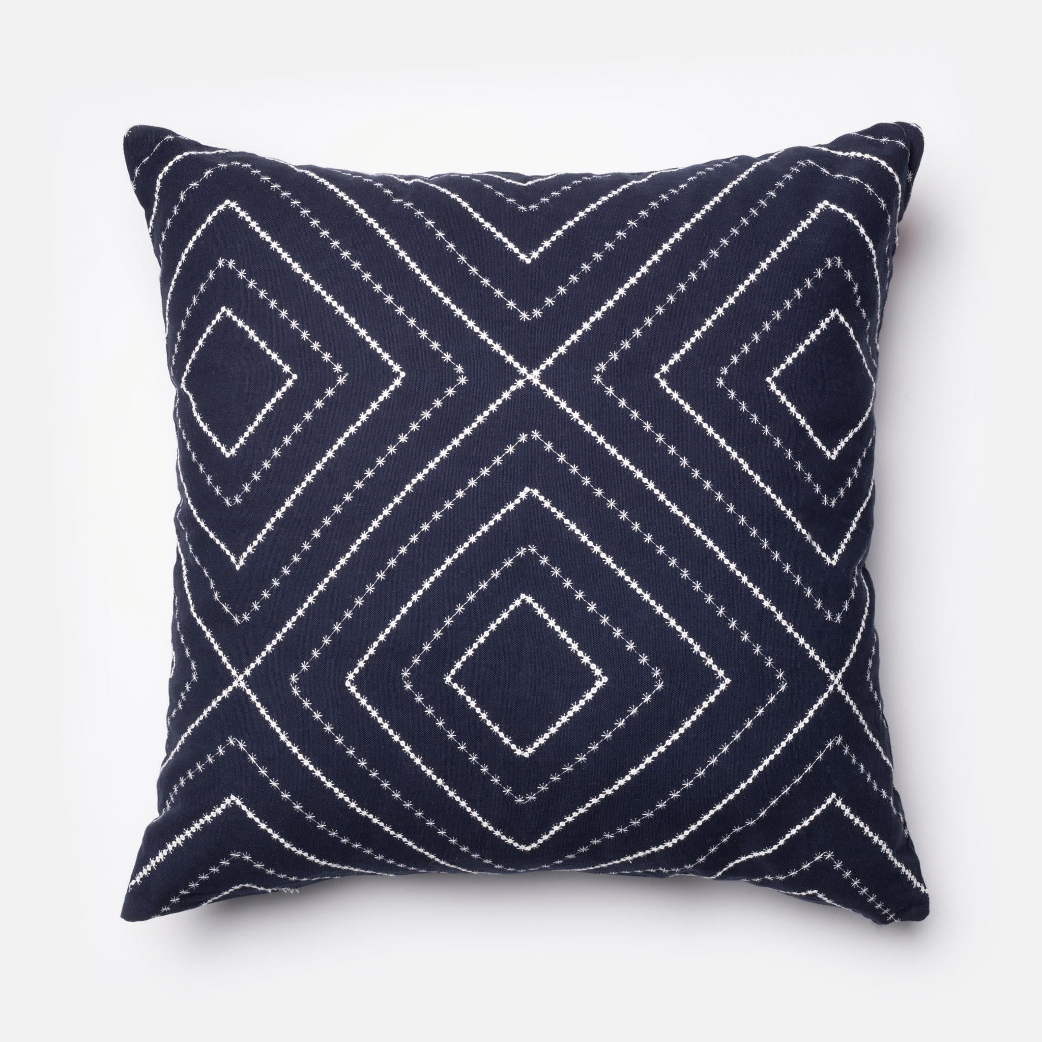 PILLOWS - NAVY / WHITE - 22" X 22" Cover Only - Image 0