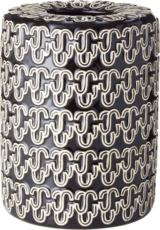 Bond Black and White Ceramic Vase - Image 2