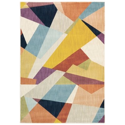 Stian Colorful Facets Red/Yellow/Blue Area Rug - Image 0