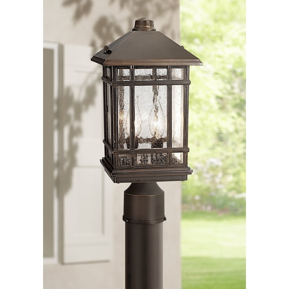 Sierra Craftsman 14" High Bronze Outdoor Post Mount Light - Image 0