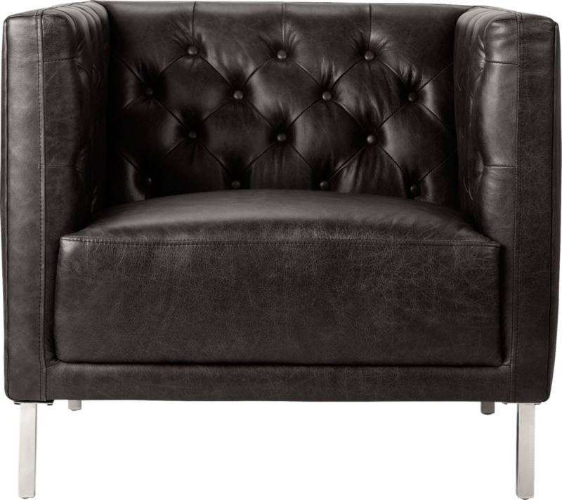Savile Bello Saddle Leather Tufted Chair - Image 1