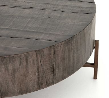 Fargo Round Coffee Table, Distressed Gray/Patina Copper - Image 5