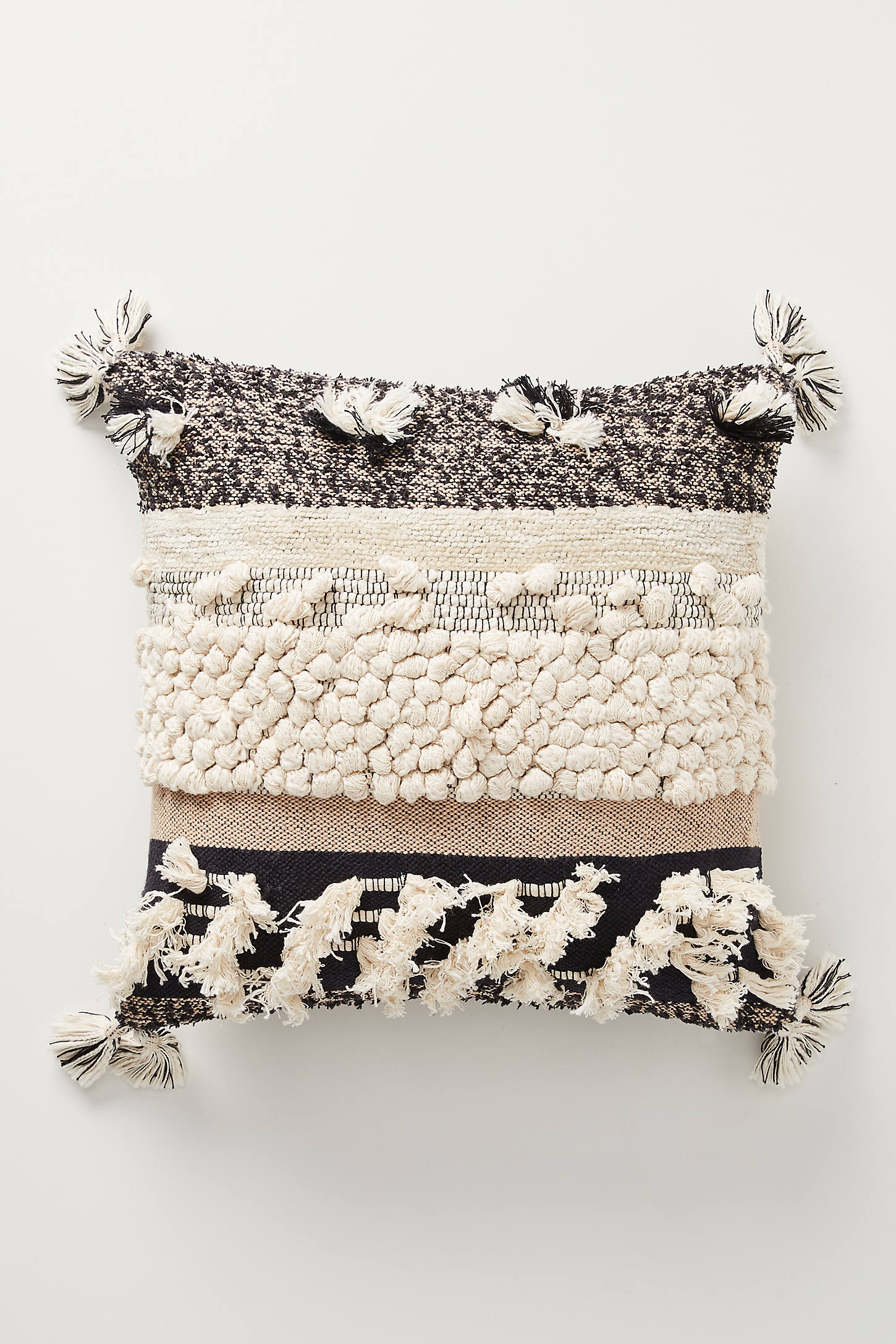 All Roads Yucca Pillow By All Roads Design in Black Size 18" SQ - Image 0