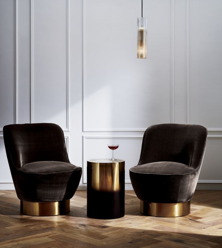 Simone Mink Faux Mohair Chair - Image 1