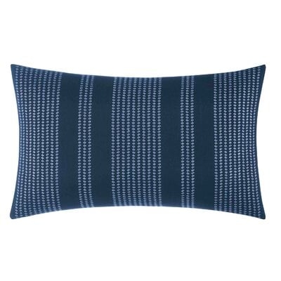 Candler Embroidered Cotton Lumbar Pillow - Image 0