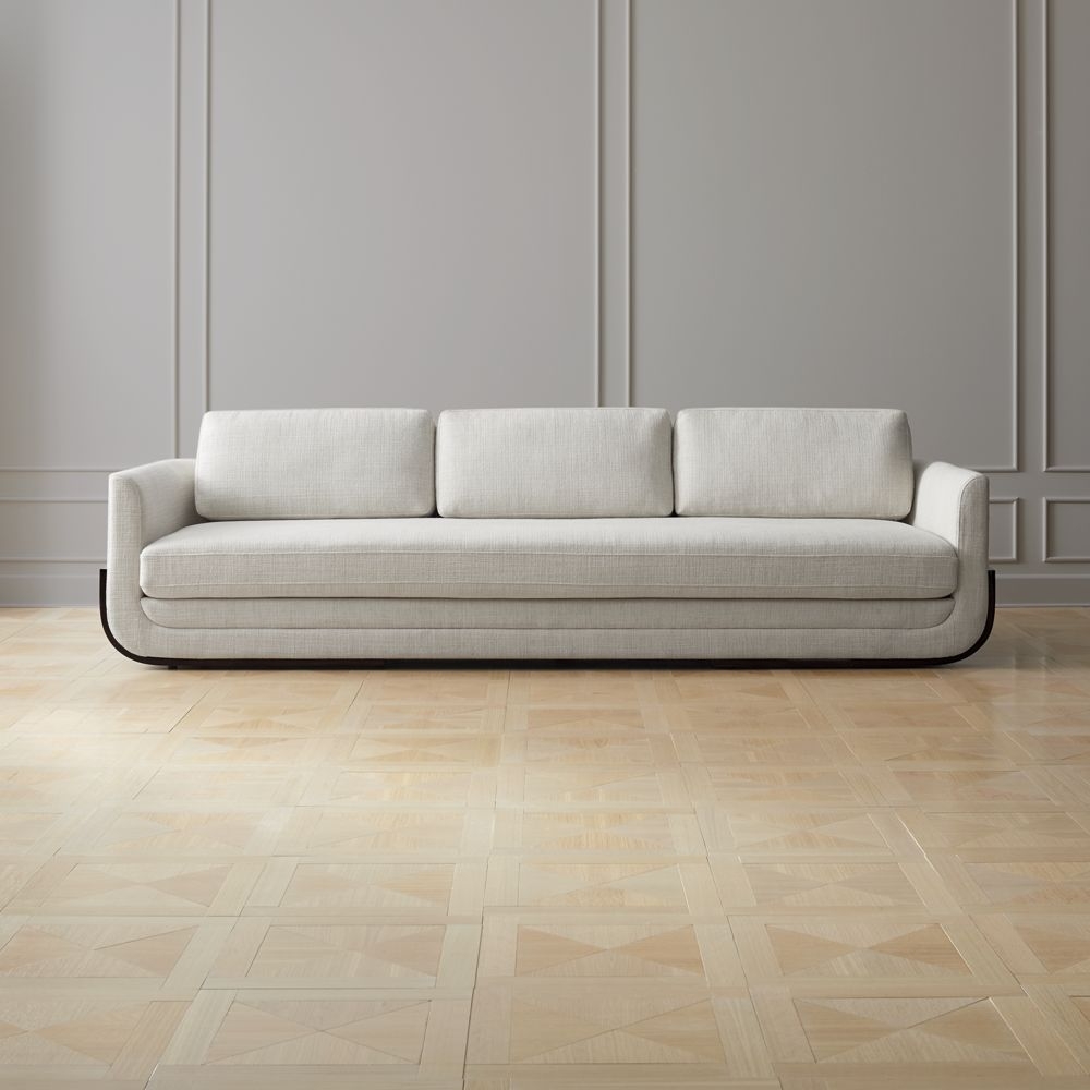 Remy White Wood Base Sofa - Image 0