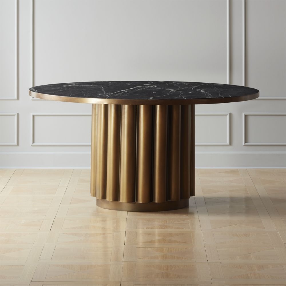 Cypher Black Marble Dining Table - Image 0