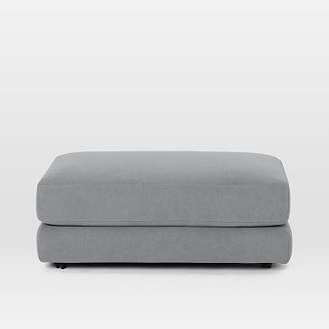 Haven Jumbo Ottoman, Poly, Performance Washed Canvas, Feather Gray - Image 3