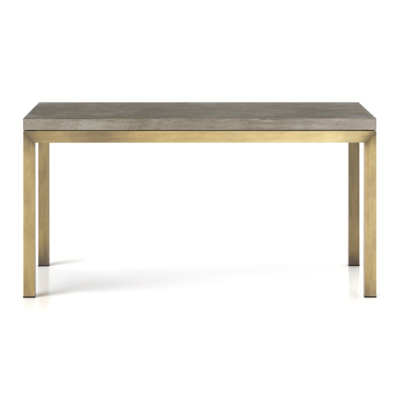 Parsons Concrete Top/ Brass Base 48x28 Dining Table - Image 2