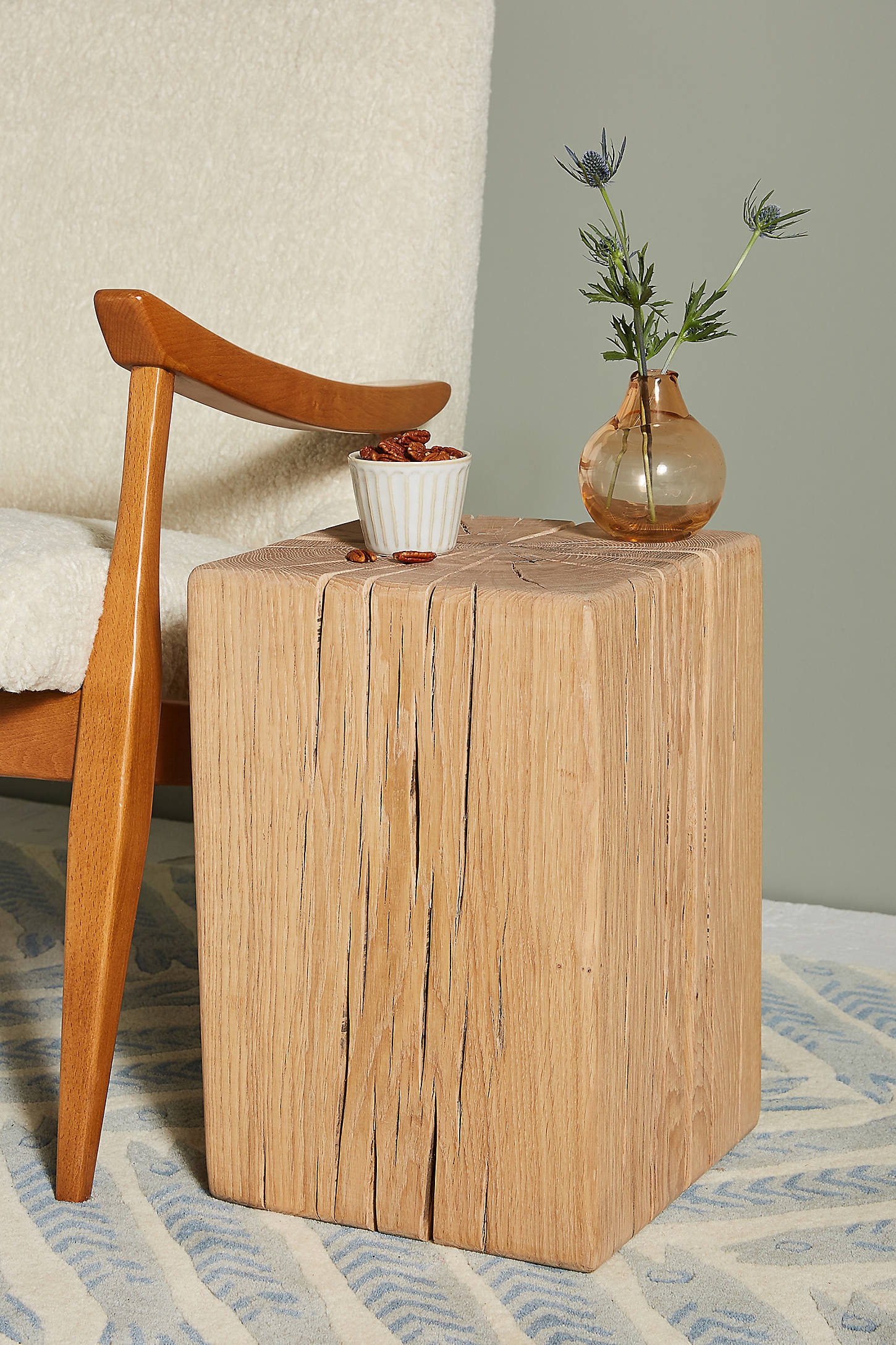 Oak Stump Side Table - Image 0
