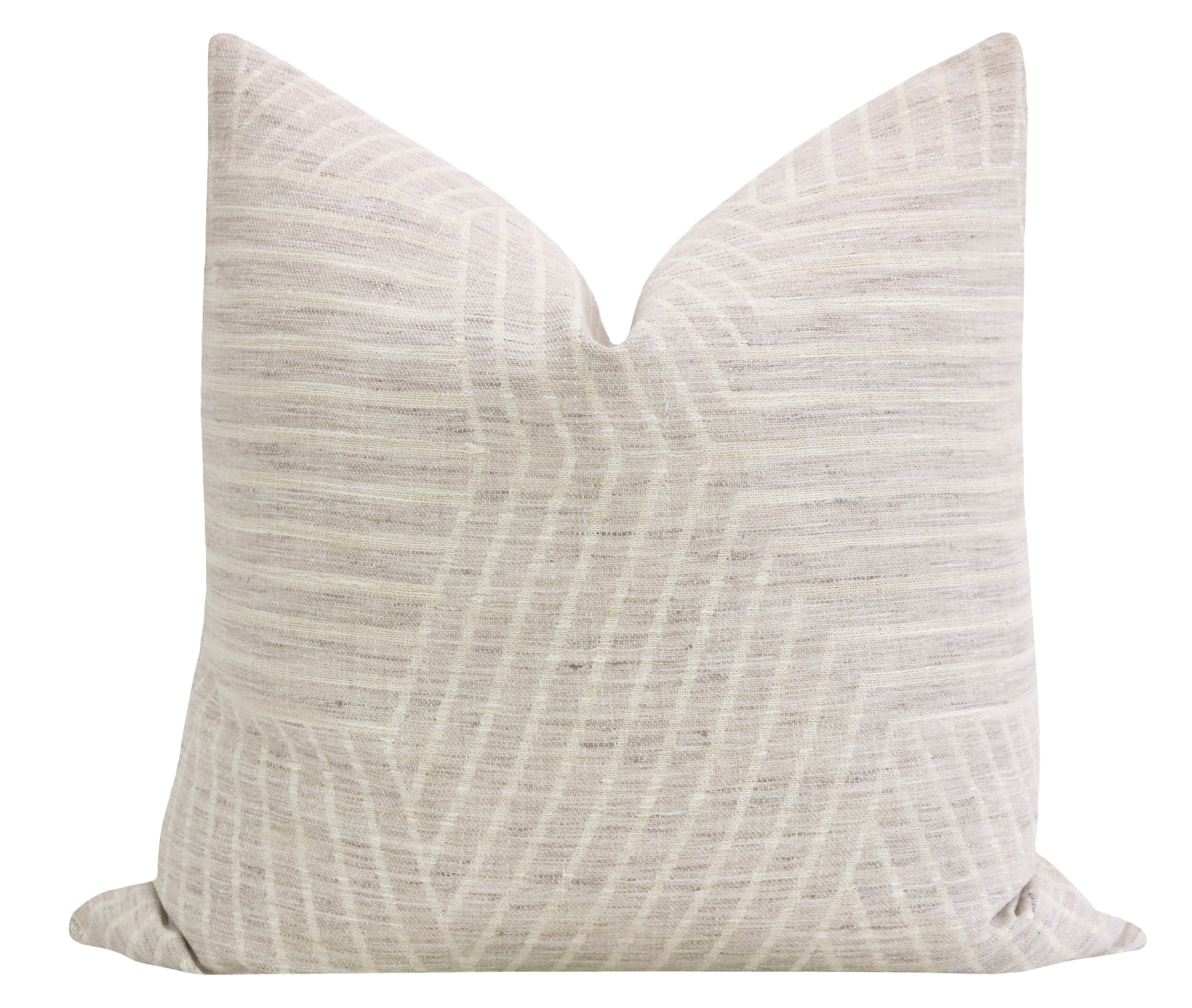 Labyrinth Linen Pillow, Oyster, 18" x 18" - Image 0