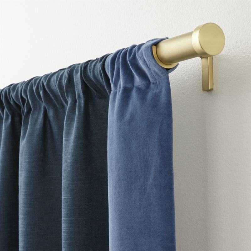 Ezria Blue Linen Curtain Panel 48"x96" - Image 4