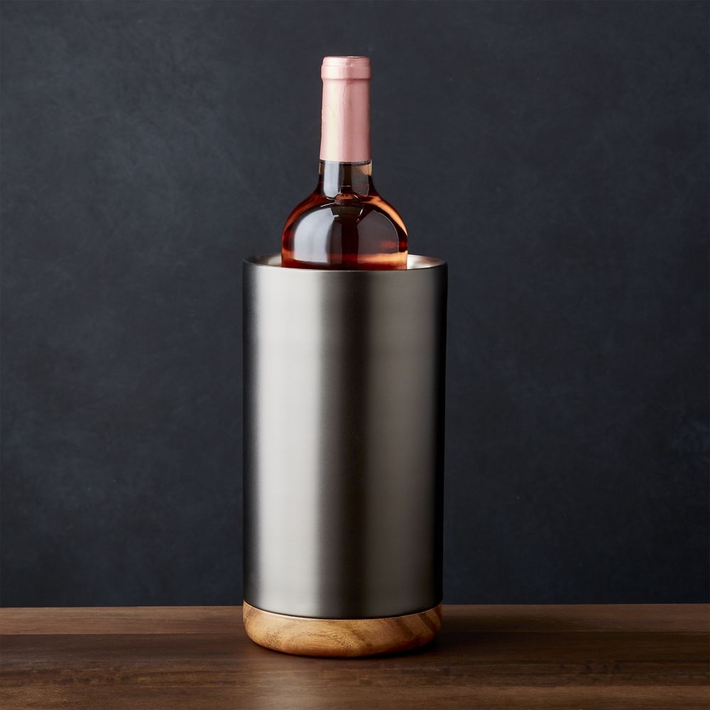 Fenton Graphite and Wood Wine Cooler - Image 0