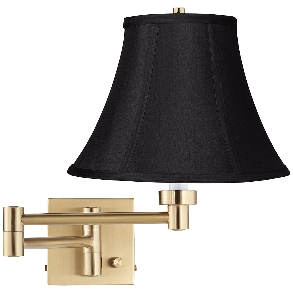 Black Bell Alta Square Warm Gold Swing Arm Wall Lamp - Image 0