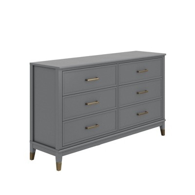 Westerleigh 6 Drawer Dresser Gray - CosmoLiving by Cosmo - Image 1