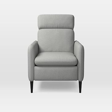 Lewis Recliner, Heathered Crosshatch, Feather Grey, - Image 2