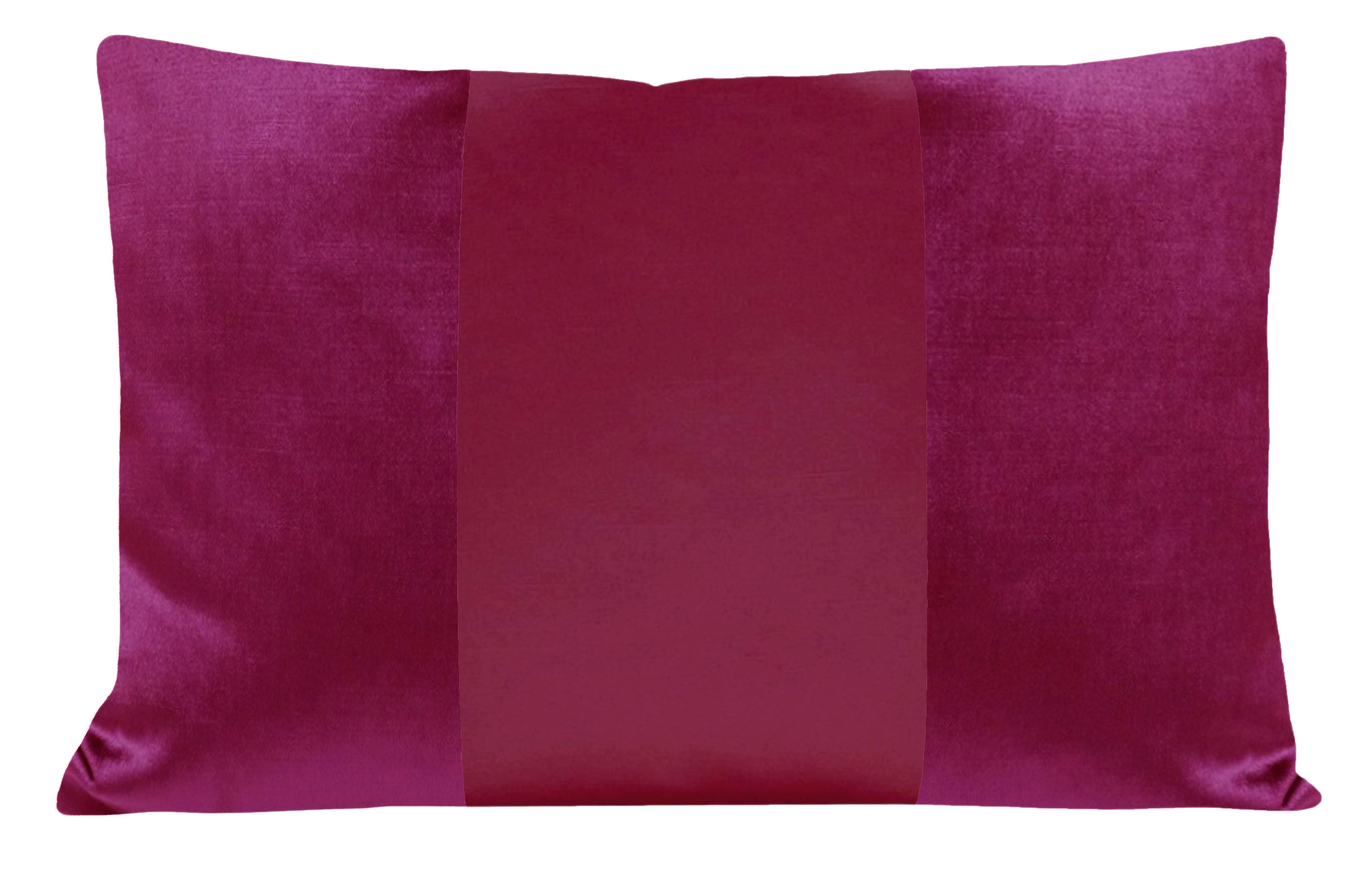 The Little Lumbar :: MONOCHROMATIC Faux Silk Velvet // Magenta - 12" X 18" - Image 0