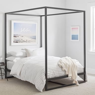 Park Canopy Bed, Queen, Black - Image 0