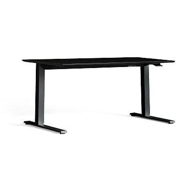 Humanscale(R) Sit-Stand Desk, Small, Black Base/Black Top - Image 0