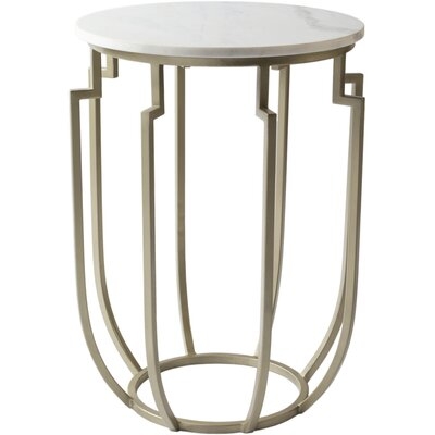 Rosemount Modern Marble, Champagne End Table - Image 0