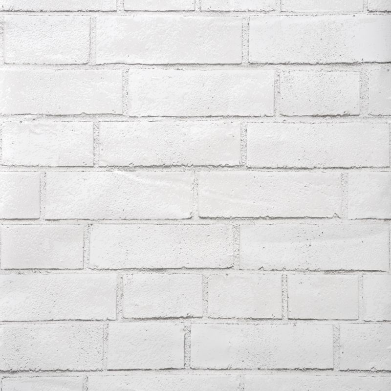 Brick White Removable Wallpaper - Image 1