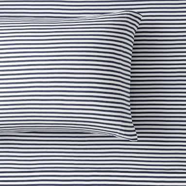 Favorite Tee Striped Sheet Set, Queen, Heathered Light Gray/White - Image 3