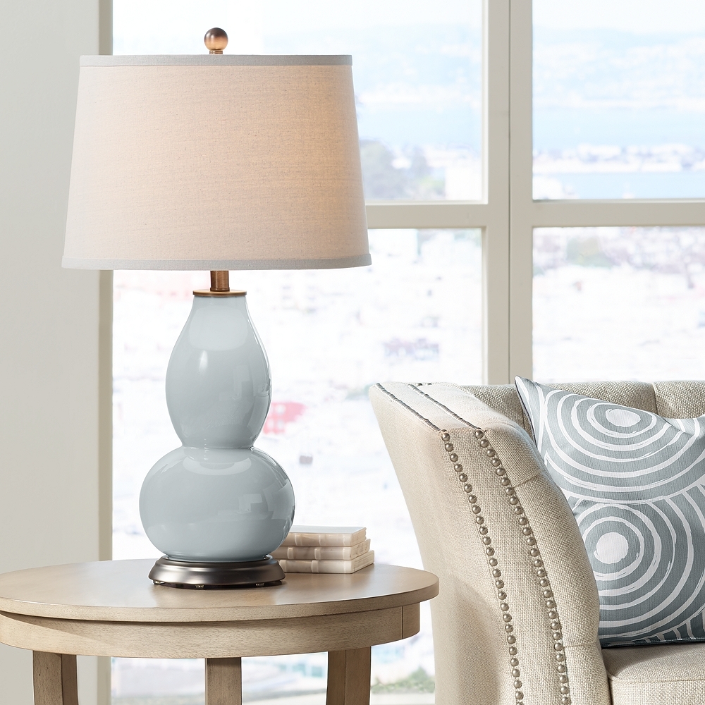 Color Plus Double Gourd 28 3/4" High Uncertain Gray Table Lamp - Image 0
