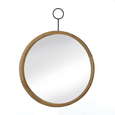 Eva Round Wood Accent Mirror - Image 0