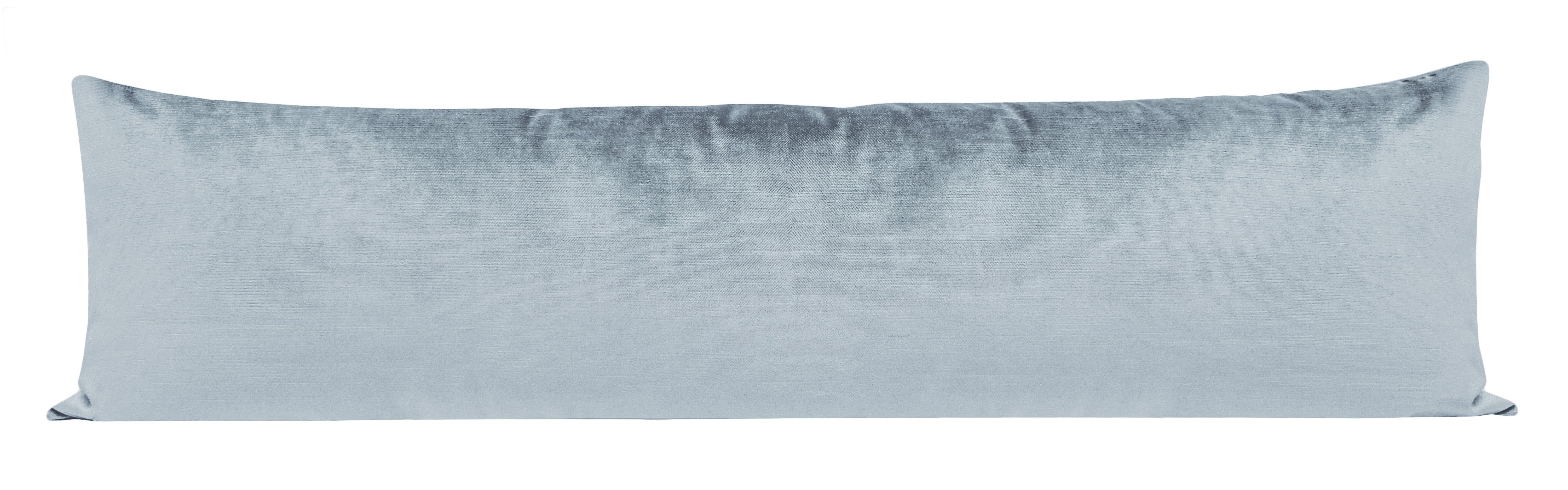 THE XL LUMBAR :: FAUX SILK VELVET // DELFT - 14" X 48" - Image 1