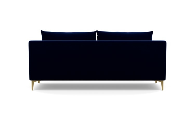 Sloan Sofa with Oxford Blue Fabric and Brass Plated legs - Image 3