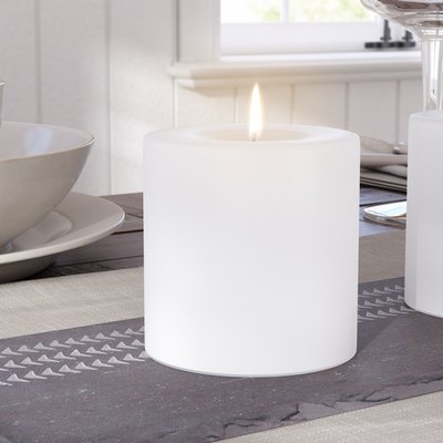 Unscented Ivory Pillar Candle - Image 0