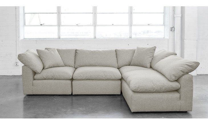 Beige Bryant Mid Century Modern L-Sectional (4 piece) - Prime Stone - Image 1