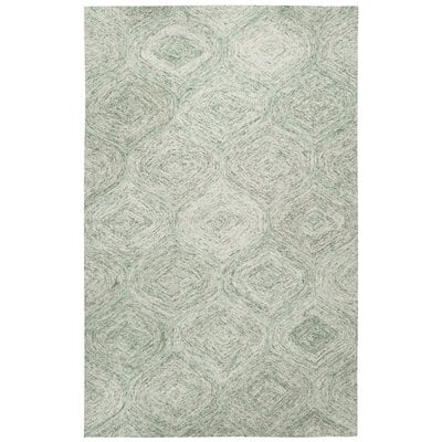 Pershing Hand-Tufted Wool Green Area Rug - Image 0