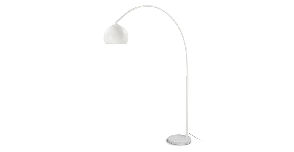 Crescent White Floor Lamp - Image 0