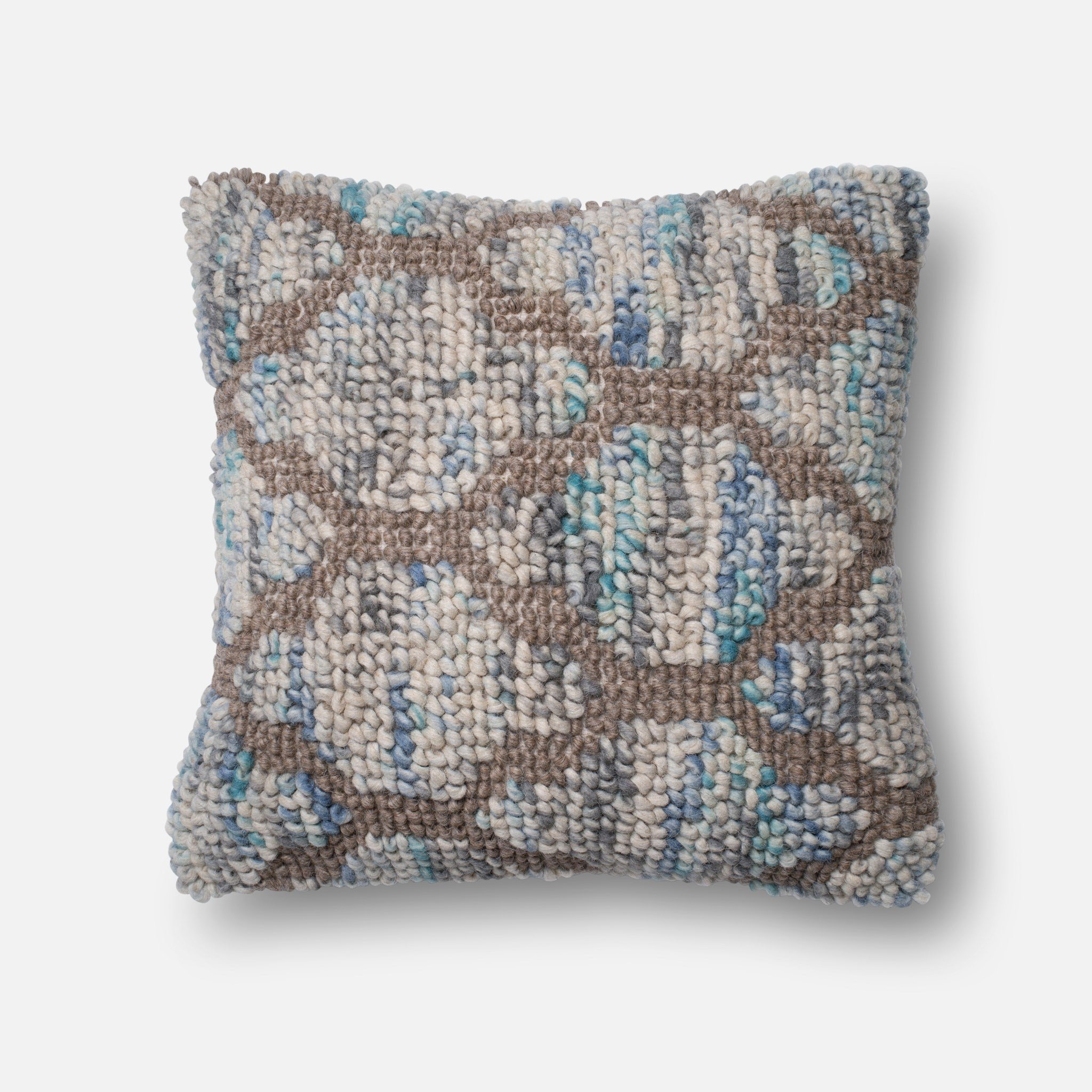 PILLOWS - BLUE / NATURAL - 22" X 22" Cover w/Down - Image 0