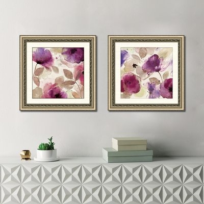 'Firenze II' 2 Piece Framed Watercolor Painting Print Set - Image 0