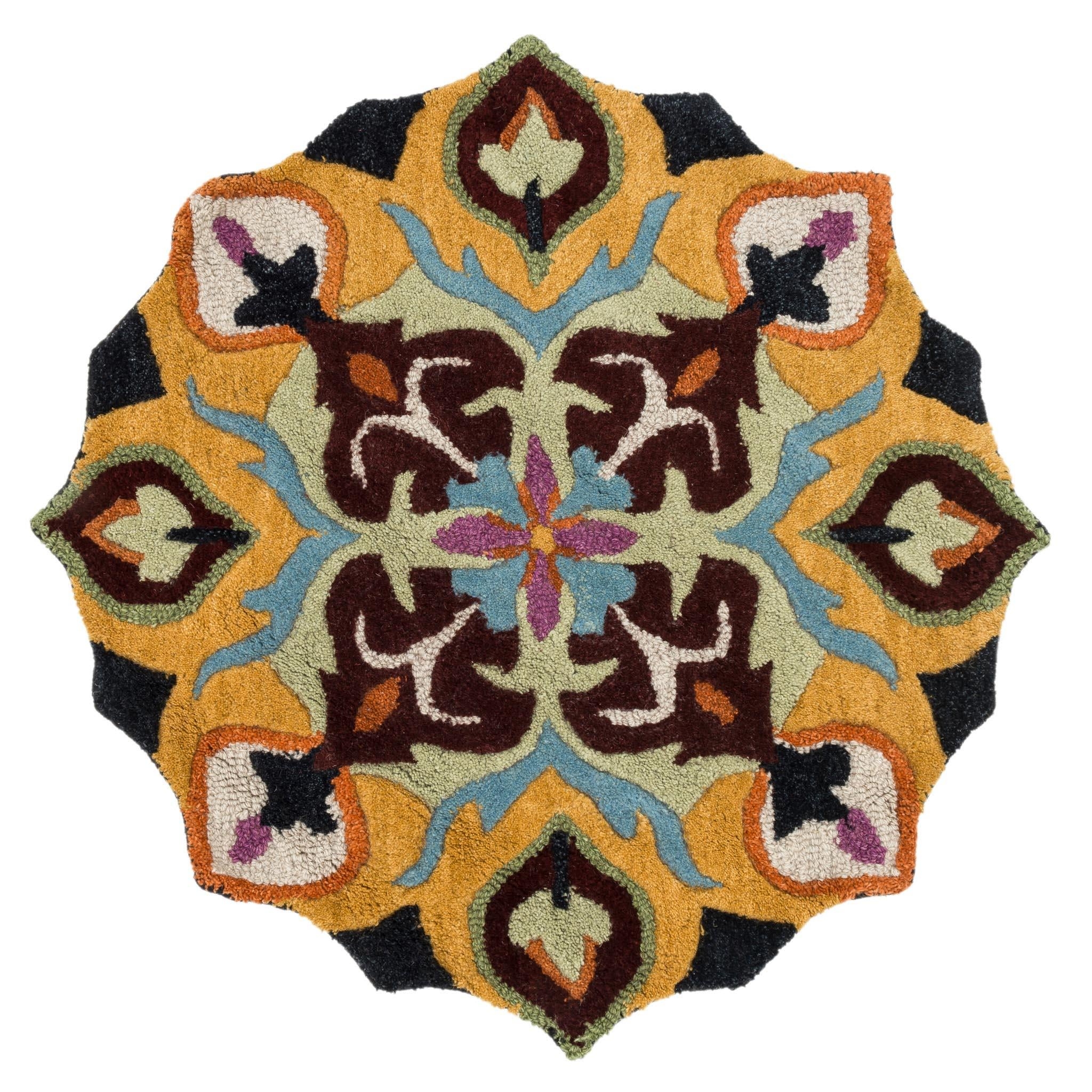 AZALEA - BLACK / GOLD - 3'-0" x 3'-0" Round - Image 0