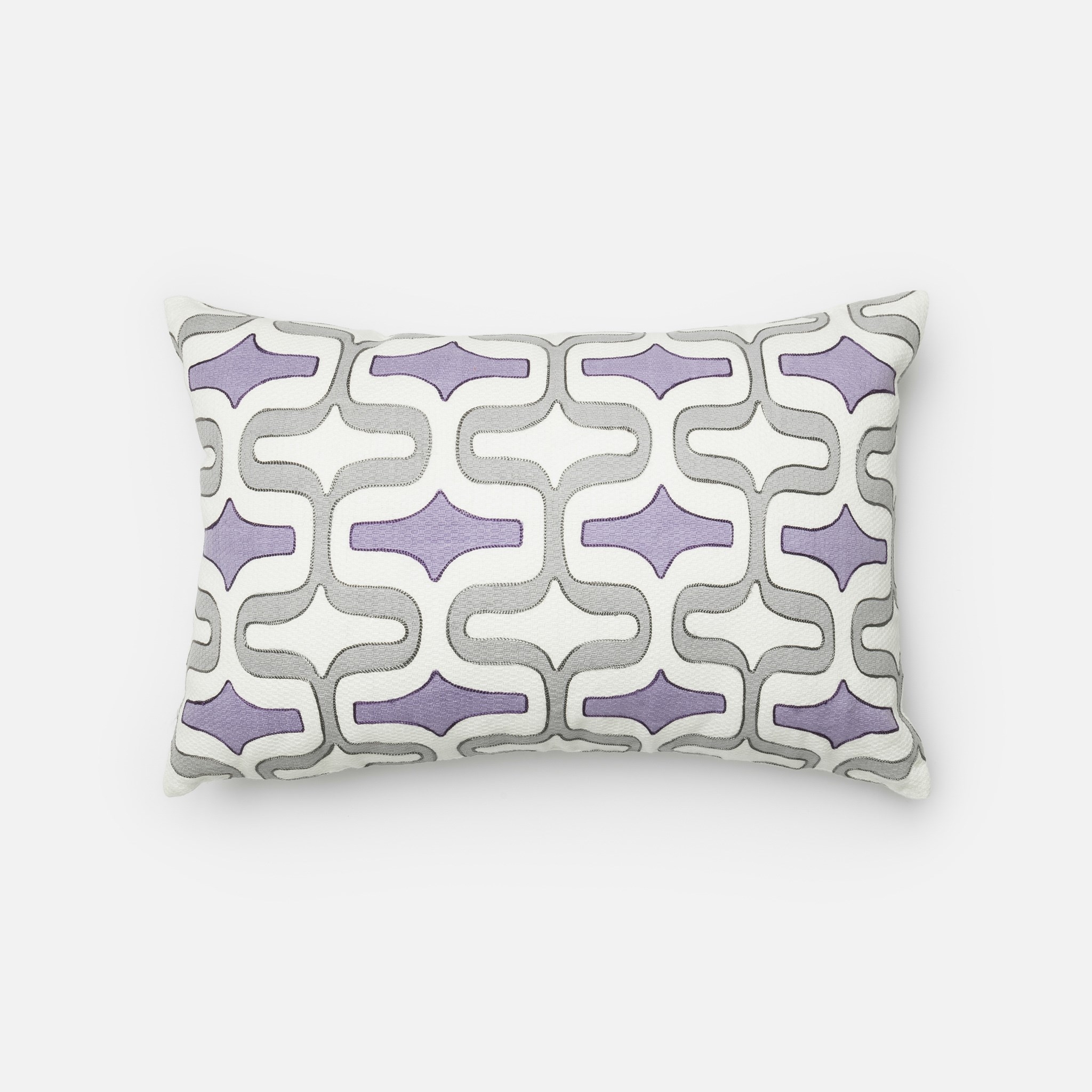 PILLOWS - GREY / PLUM - 13" X 21" Cover w/Down - Image 0