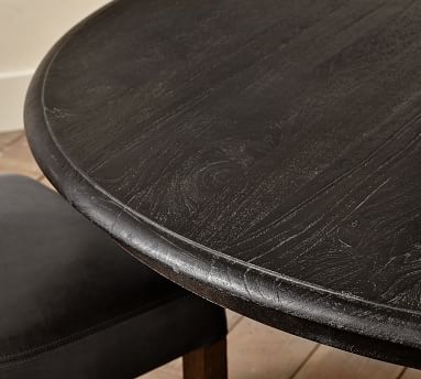 Nolan Round Pedestal Dining Table, Rustic Sable, 60"D - Image 3
