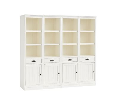 Aubrey 74.5'' Shelf with Cabinets, Dutch White - Image 1