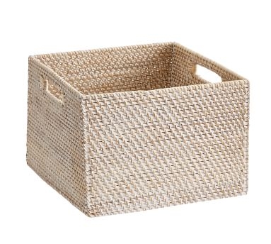 Tava Woven Utility Basket, Small, Whitewash - Image 3