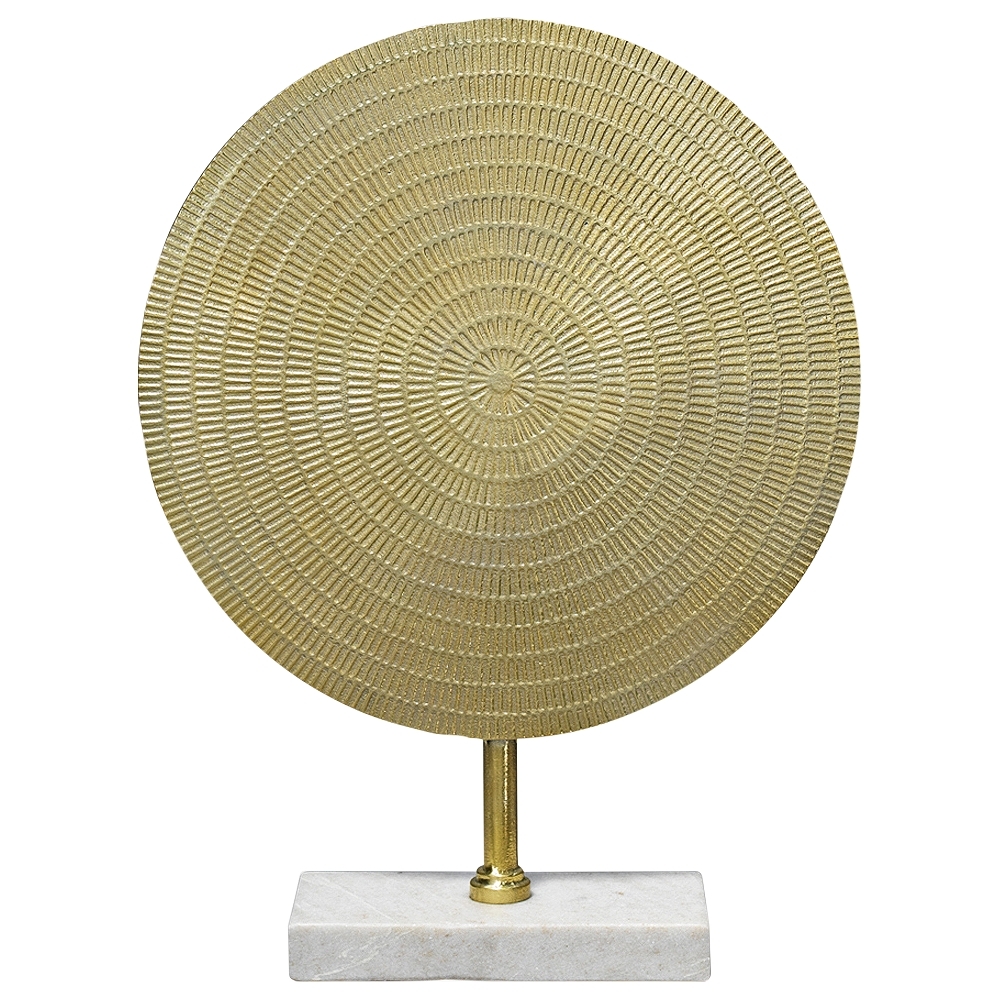 Jamie Young Cleopatra 18 1/2"H Raw Gold Aluminum Sculpture - Style # 37R27 - Image 0