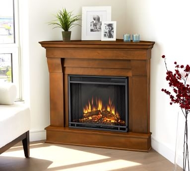 Real Flame(R) Chateau Corner Electric Fireplace, White - Image 1