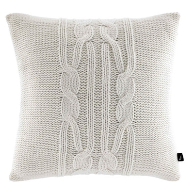 Seaward Knit Cable Throw Pillow - Image 0