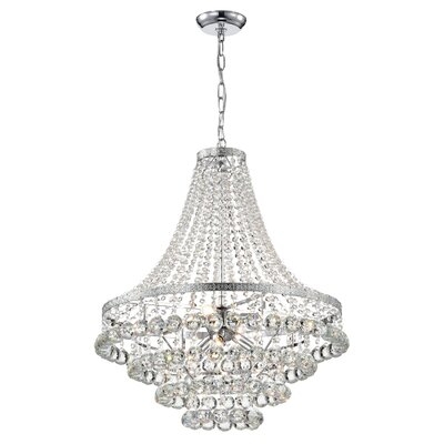 Martini 7-Light Chrome and Crystal Empire Four Tier Chandelier - Image 0